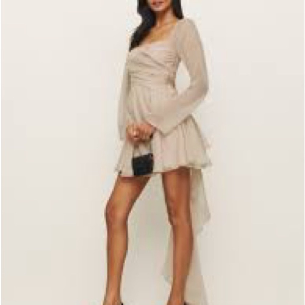 Reformation Laila Dress Beige Brans New - Picture 3 of 7
